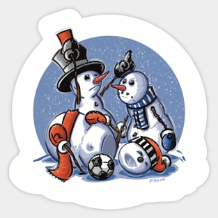 Snowman Red Card Sticker